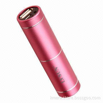 Power Bank, 1,600mAh, Smart Tube Mobile Power and Backup Battery with High LED Flashlight